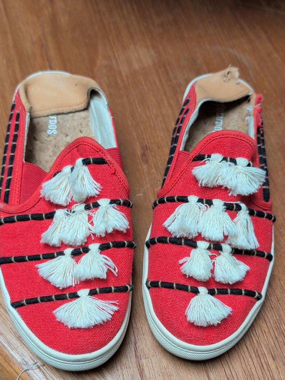 Anthropologie SOLUDOS slip on tassel Sneakers SHOE
